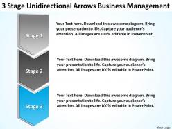 Sample business model diagram stage unidirectional arrows management powerpoint templates