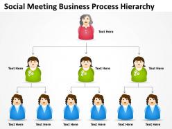 Sample business powerpoint presentation social meeting process hierarchy slides