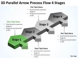 Sample business powerpoint presentations parallel arrow process flow 4 stages templates