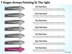 Sample business process diagram 7 stages arrows pointing to the right powerpoint slides