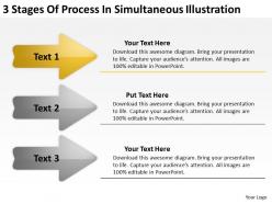 Sample business process diagram stages of simultaneous illustration powerpoint templates
