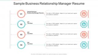 Sample Business Relationship Manager Resume In Powerpoint And Google Slides Cpb
