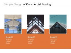 Sample design of commercial roofing ppt powerpoint presentation professional inspiration