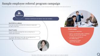 Sample Employee Referral Program Campaign Talent Acquisition Agency Marketing Plan Strategy SS V