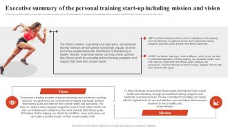 Sample Golds Gym Business Plan Executive Summary Of The Personal Training Start Up Including BP SS