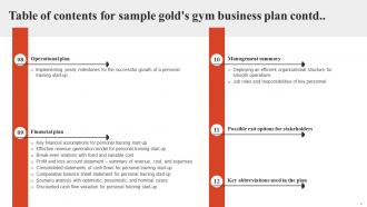 Sample Golds Gym Business Plan Powerpoint Presentation Slides Unique Good