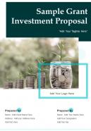 Sample Grant Investment Proposal Report Sample Example Document