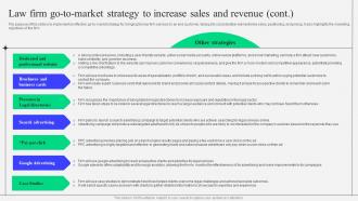Sample Kirkland And Ellis Law Firm Law Firm Go To Market Strategy To Increase Sales And Revenue BP SS Aesthatic Downloadable