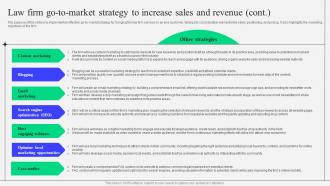 Sample Kirkland And Ellis Law Firm Law Firm Go To Market Strategy To Increase Sales And Revenue BP SS Engaging Downloadable