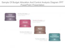 Sample of budget allocation and control analysis diagram ppt powerpoint presentation