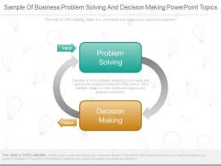 Sample of business problem solving and decision making powerpoint topics