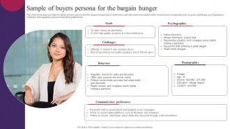 Sample Of Buyers Persona For The Bargain Hunger Drafting Customer Avatar To Boost Sales MKT SS V