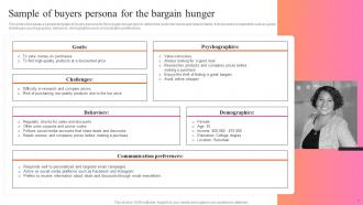 Sample Of Buyers Persona For The Bargain Hunger Key Steps For Audience Persona Development MKT SS V