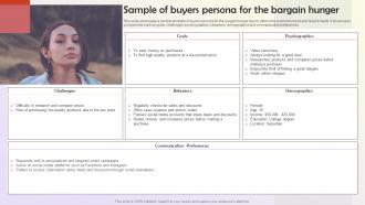 Sample Of Buyers Persona For The Bargain Hunger User Persona Building MKT SS V