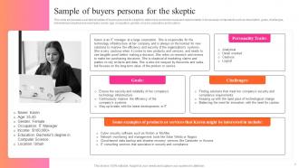 Sample Of Buyers Persona For The Skeptic Key Steps For Audience Persona Development MKT SS V