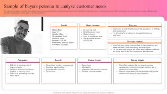 Sample Of Buyers Persona To Analyze Customer Key Steps For Audience Persona Development MKT SS V