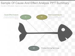 Sample of cause and effect analysis ppt summary