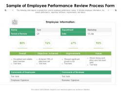 Sample of employee performance review process form