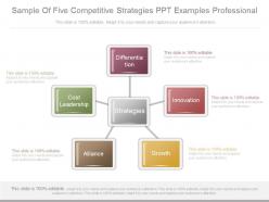 Sample of five competitive strategies ppt examples professional