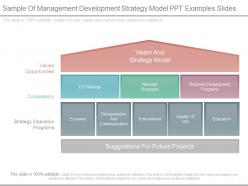 Sample of management development strategy model ppt examples slides