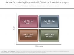 Sample of marketing revenue and roi metrics presentation images