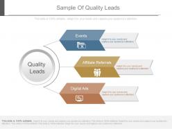 Sample of quality leads ppt presentation images