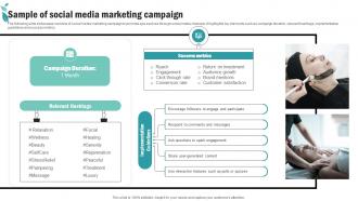 Sample Of Social Media Marketing Campaign Spa Advertising Plan To Promote And Sell Business Strategy SS V