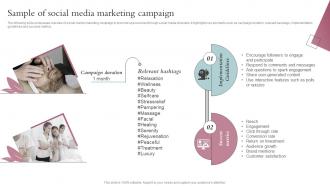 Sample Of Social Media Marketing Campaign Spa Business Performance Improvement Strategy SS V
