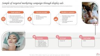 Sample Of Targeted Marketing Campaign Marketing Strategies For Spa Business Strategy SS V
