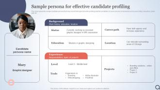 Sample Persona For Effective Candidate Talent Acquisition Agency Marketing Plan Strategy SS V