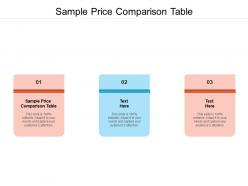 Sample price comparison table ppt powerpoint presentation ideas graphics download cpb