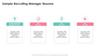 Sample Recruiting Manager Resume In Powerpoint And Google Slides Cpb