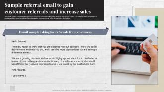 Sample Referral Email To Gain Customer Referral Marketing Strategies To Reach MKT SS V