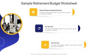 Sample Retirement Budget Worksheet In Powerpoint And Google Slides Cpb