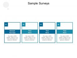 Sample surveys ppt powerpoint presentation layouts pictures cpb