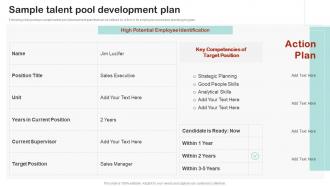 Sample Talent Pool Development Plan Employee Succession Planning And Management