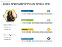 Sample target customer persona template segment purchasing ppt summary