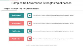 Samples Self Awareness Strengths Weaknesses In Powerpoint And Google Slides Cpb
