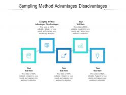 Sampling method advantages disadvantages ppt powerpoint presentation infographic template influencers cpb