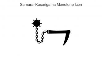 Samurai Kusarigama Monotone Icon In Powerpoint Pptx Png And Editable Eps Format