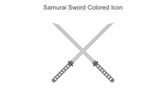 Samurai Sword Colored Icon In Powerpoint Pptx Png And Editable Eps Format