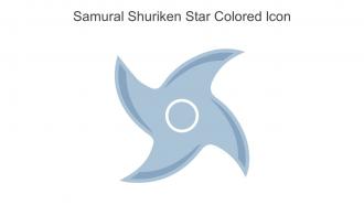 Samural Shuriken Star Colored Icon In Powerpoint Pptx Png And Editable Eps Format