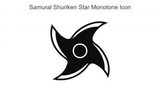 Samural Shuriken Star Monotone Icon In Powerpoint Pptx Png And Editable Eps Format