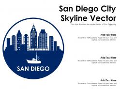 San diego city skyline vector powerpoint presentation ppt template