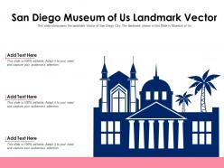 San diego museum of us landmark vector powerpoint template