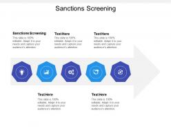 Sanctions screening ppt powerpoint presentation ideas backgrounds cpb