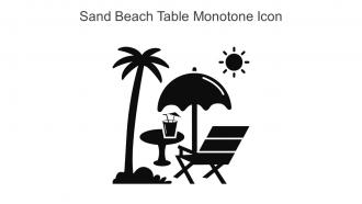 Sand Beach Table Monotone Icon In Powerpoint Pptx Png And Editable Eps Format