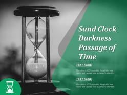 Sand Clock Darkness Passage Of Time