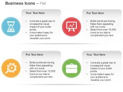 Sand clock data analysis settings business bag ppt icons graphics