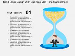 Sand Clock Design With Business Man Time Management Flat Powerpoint Design